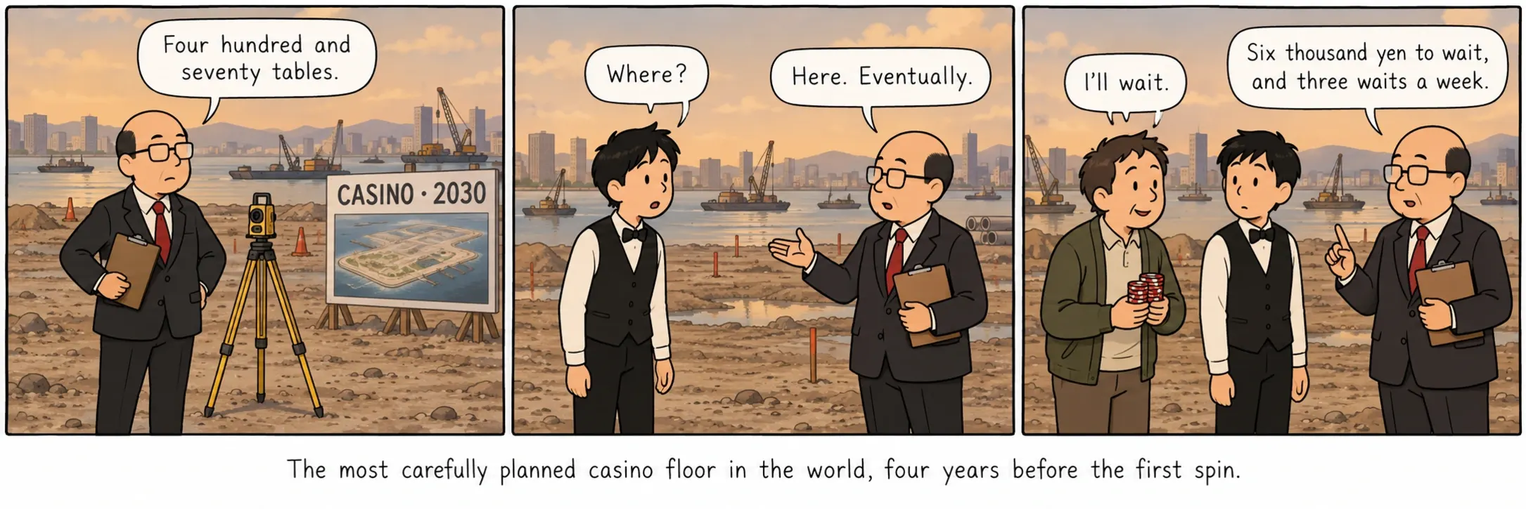 The most carefully planned casino floor in the world, four years before the first spin.