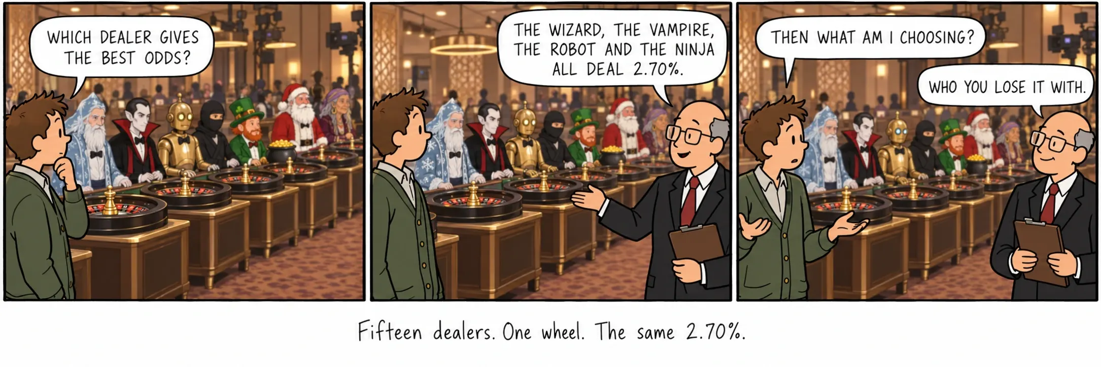 Fifteen dealers. One wheel. The same 2.70%.