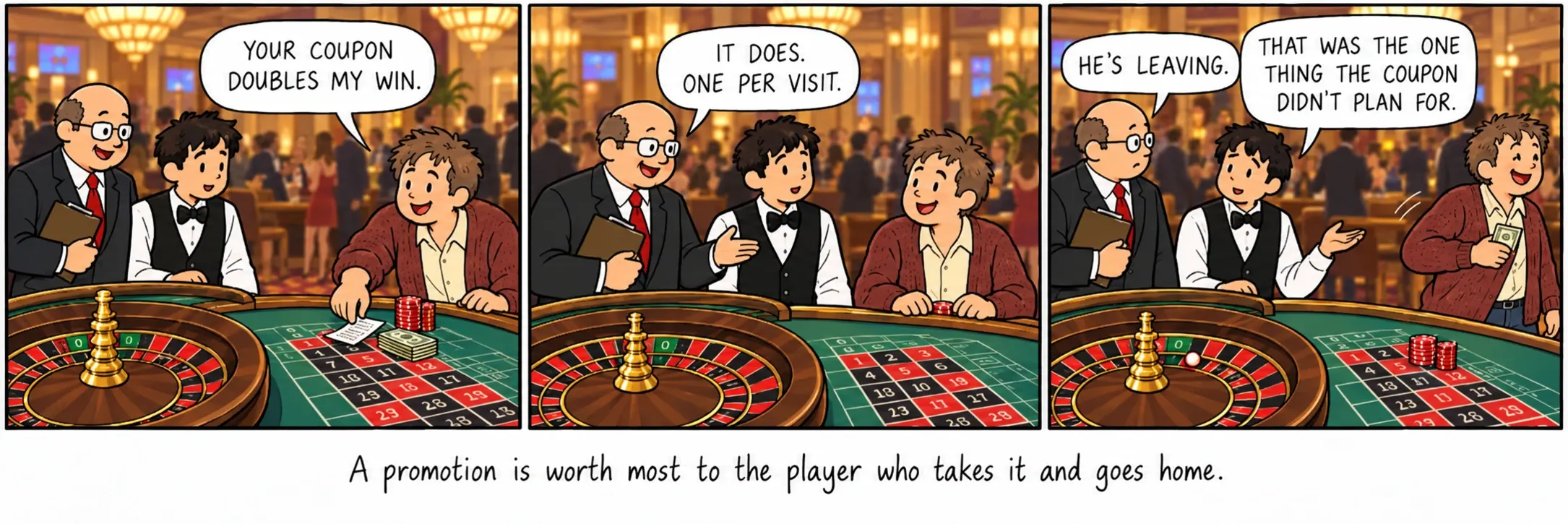 A promotion is worth most to the player who takes it and goes home.